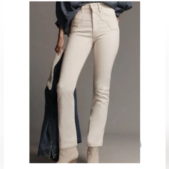 MOTHER SUPERIOR The Buckle Bunny Rider Ankle Jeans High Waist Act Natural 27 - Picture 3 of 13